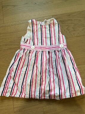 GAP Baby Girls Striped Dress in Pink, Navy & Light Blue